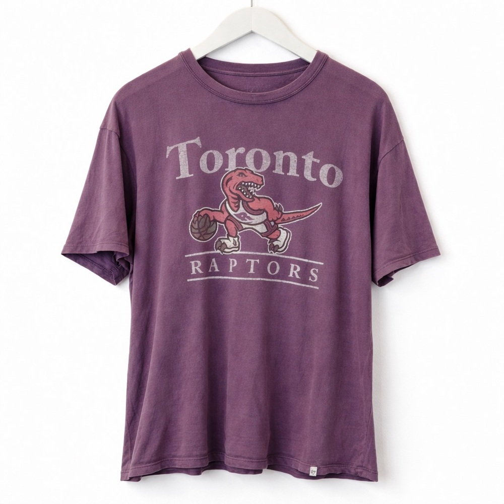 Toronto Raptors Vintage Style Purple Graphic Tee NBA Basketball Shirt‎ Large